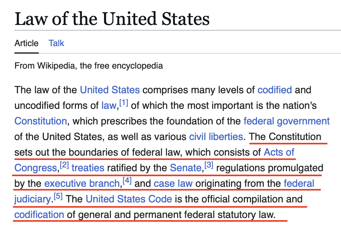 law of united states